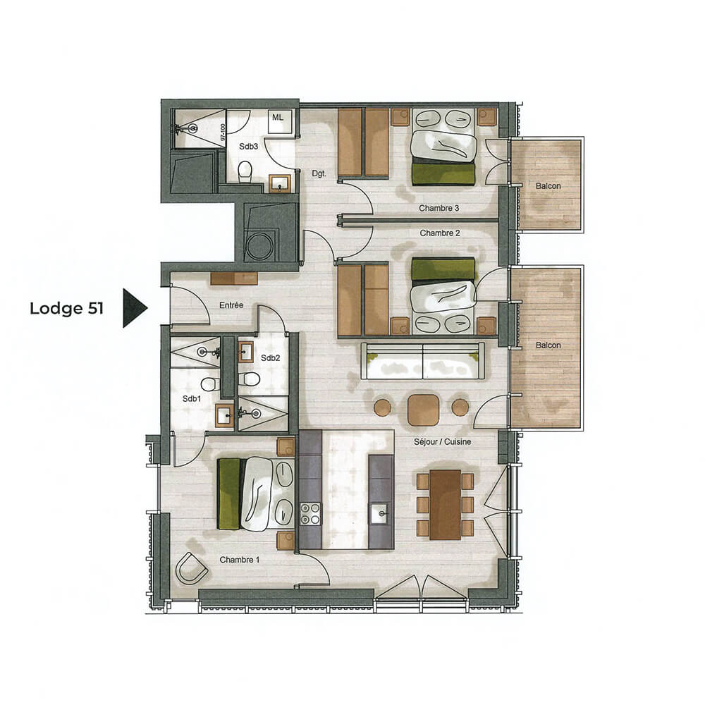 plan Appartement 51