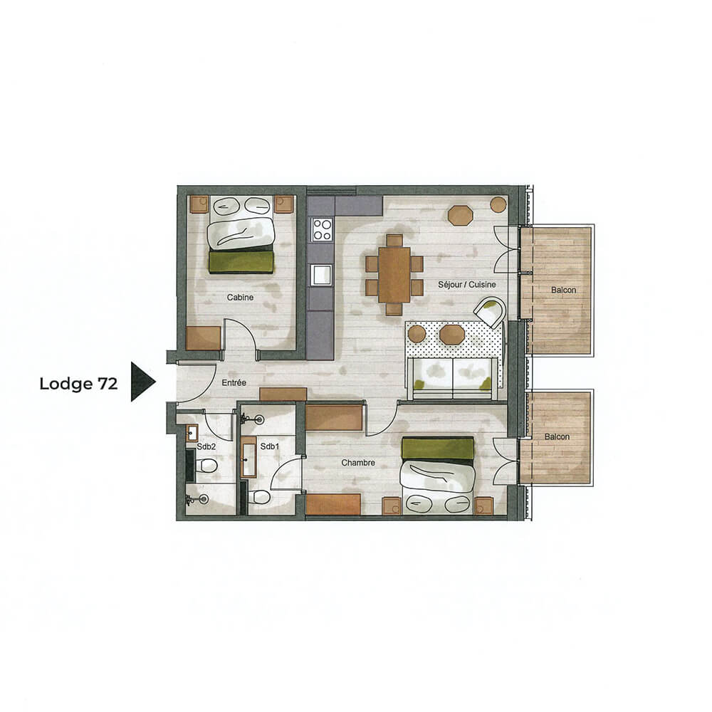 plan Appartement 72